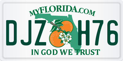 FL license plate DJZH76