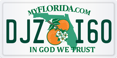 FL license plate DJZI60