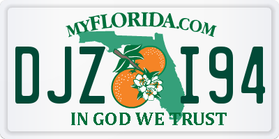 FL license plate DJZI94