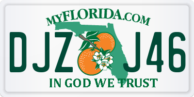 FL license plate DJZJ46
