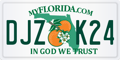 FL license plate DJZK24