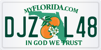 FL license plate DJZL48
