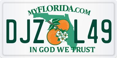 FL license plate DJZL49
