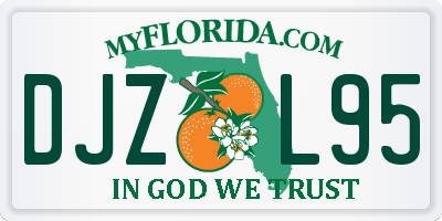 FL license plate DJZL95