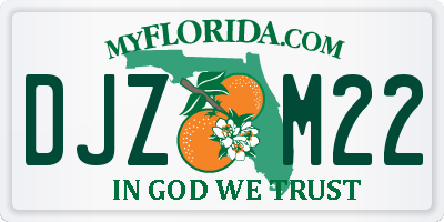 FL license plate DJZM22