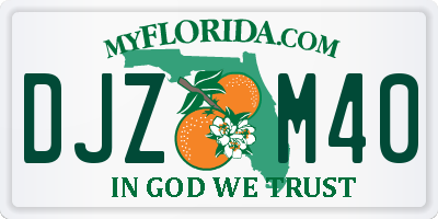 FL license plate DJZM40