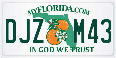 FL license plate DJZM43