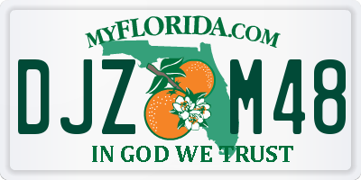 FL license plate DJZM48