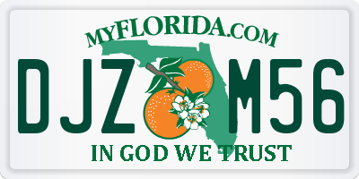 FL license plate DJZM56