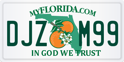 FL license plate DJZM99