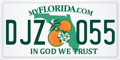 FL license plate DJZO55