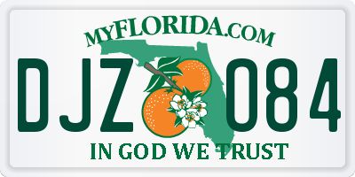FL license plate DJZO84
