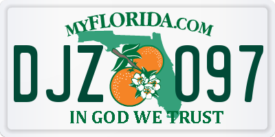 FL license plate DJZO97