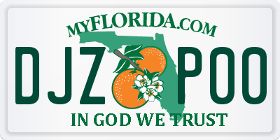 FL license plate DJZP00