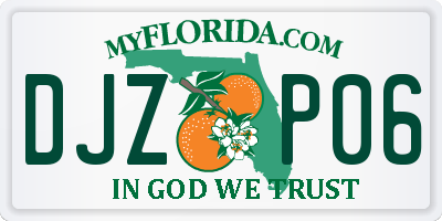 FL license plate DJZP06