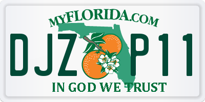 FL license plate DJZP11