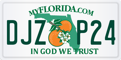 FL license plate DJZP24