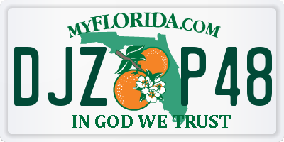 FL license plate DJZP48