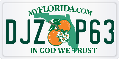 FL license plate DJZP63