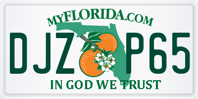 FL license plate DJZP65