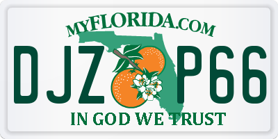 FL license plate DJZP66