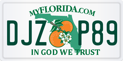 FL license plate DJZP89