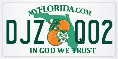 FL license plate DJZQ02