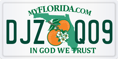 FL license plate DJZQ09