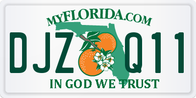 FL license plate DJZQ11