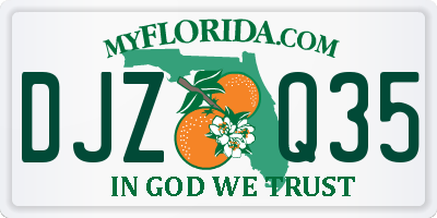 FL license plate DJZQ35