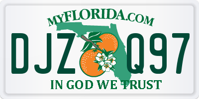 FL license plate DJZQ97