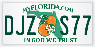 FL license plate DJZS77