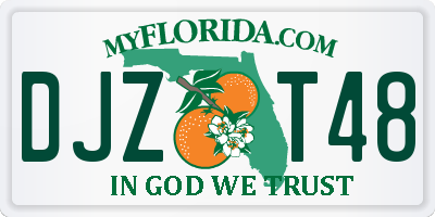 FL license plate DJZT48