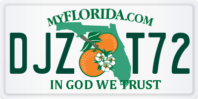 FL license plate DJZT72