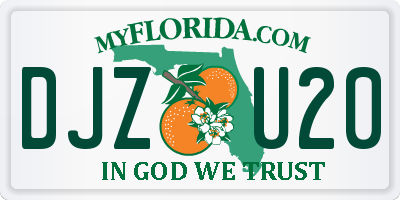 FL license plate DJZU20