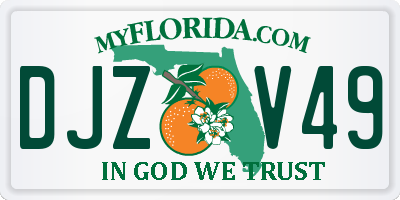 FL license plate DJZV49