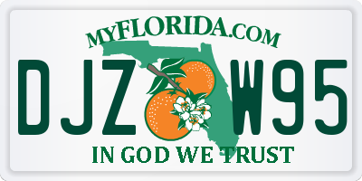 FL license plate DJZW95