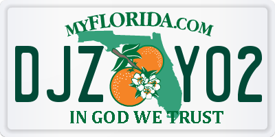 FL license plate DJZY02