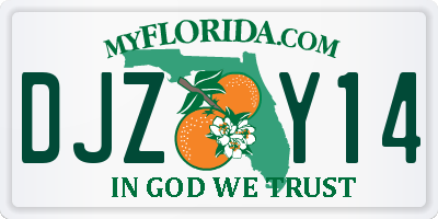 FL license plate DJZY14