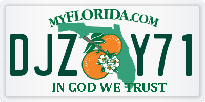 FL license plate DJZY71