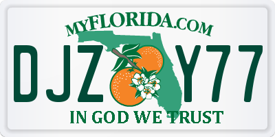 FL license plate DJZY77