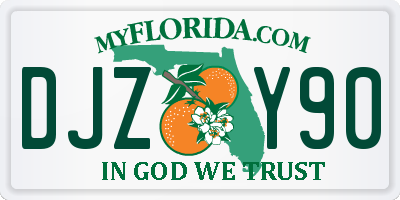 FL license plate DJZY90