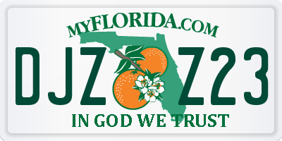 FL license plate DJZZ23