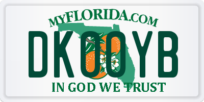 FL license plate DK00YB