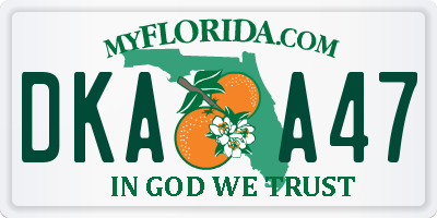 FL license plate DKAA47