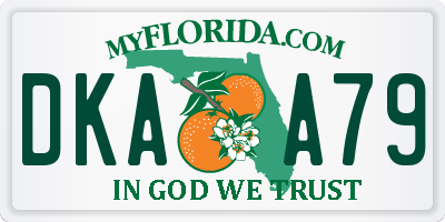 FL license plate DKAA79