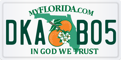 FL license plate DKAB05
