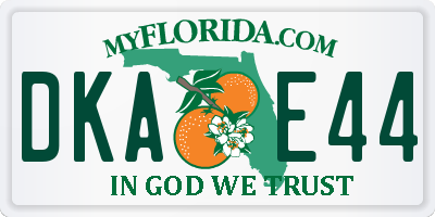 FL license plate DKAE44