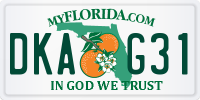 FL license plate DKAG31
