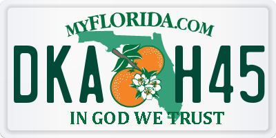 FL license plate DKAH45